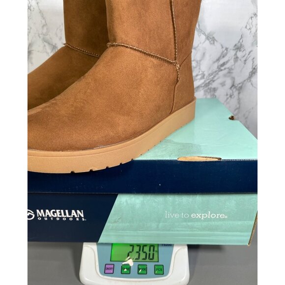 Magellan Outdoors Womens Slip-On Cozy Boots Size 9 Medium Faux Suede Upper & TPR - Picture 6 of 6